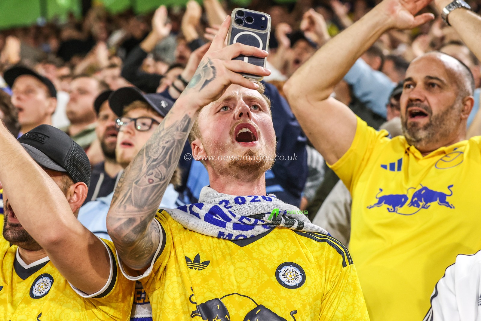 Leeds fans during the Premier League match Leeds United vs Newcastle Untied at Elland Road, Leeds, United Kingdom on 14 September 2026

(Photo by Alfie Cosgrove/News Images)