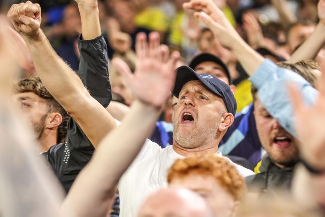 Leeds fans during the Premier League match Leeds United vs Newcastle Untied at Elland Road, Leeds, United Kingdom on 14 September 2026

(Photo by Alfie Cosgrove/News Images)