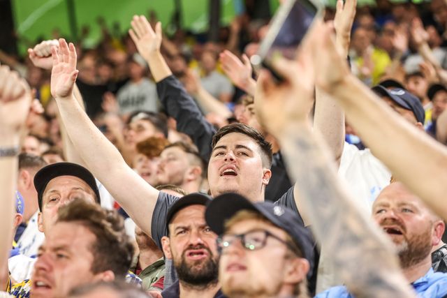 Leeds fans during the Premier League match Leeds United vs Newcastle Untied at Elland Road, Leeds, United Kingdom on 14 September 2026

(Photo by Alfie Cosgrove/News Images)
