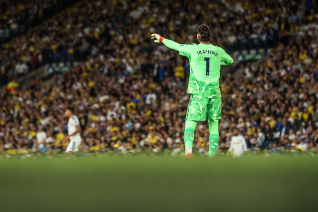 Leeds United goalkeeper James Trafford in action during the Premier League match Leeds United vs Newcastle Untied at Elland Road, Leeds, United Kingdom on 14 September 2026

(Photo by Alfie Cosgrove/News Images)