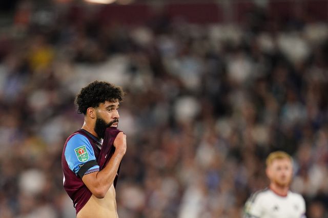 Pablo of West Ham United during the Carabao Cup round 3 match West Ham United vs Fulham at London Stadium, London, United Kingdom on 15 September 2026

(Photo by Harvey Murphy/News Images)