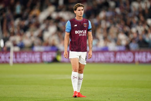 Lewis Orford of West Ham United during the Carabao Cup round 3 match West Ham United vs Fulham at London Stadium, London, United Kingdom on 15 September 2026

(Photo by Harvey Murphy/News Images)