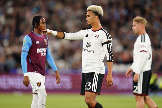 Antonee Robinson of Fulham during the Carabao Cup round 3 match West Ham United vs Fulham at London Stadium, London, United Kingdom on 15 September 2026

(Photo by Harvey Murphy/News Images)