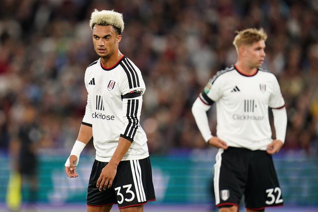 Antonee Robinson of Fulham during the Carabao Cup round 3 match West Ham United vs Fulham at London Stadium, London, United Kingdom on 15 September 2026

(Photo by Harvey Murphy/News Images)