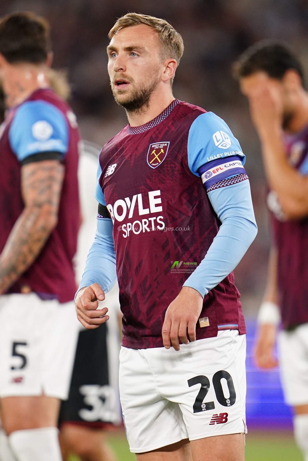 Jarrod Bowen of West Ham United during the Carabao Cup round 3 match West Ham United vs Fulham at London Stadium, London, United Kingdom on 15 September 2026

(Photo by Harvey Murphy/News Images)