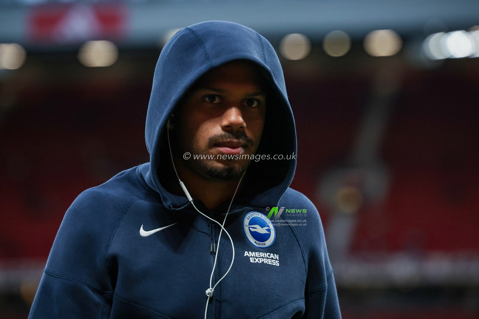 Georginio Rutter of Brighton & Hove Albion arrives at the stadium prior to kick off during the Carabao Cup round 3 match Manchester United vs Brighton & Hove Albion at Old Trafford, Manchester, United Kingdom on 16 September 2026

(Photo by Mark Cosgrove/News Images)