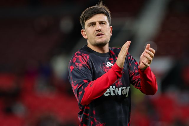 Harry Maguire of Manchester United in the pregame warmup session  during the Carabao Cup round 3 match Manchester United vs Brighton & Hove Albion at Old Trafford, Manchester, United Kingdom on 16 September 2026

(Photo by Mark Cosgrove/News Images)