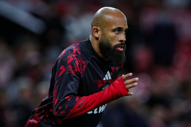 Bryan Mbeumo of Manchester United in the pregame warmup session  during the Carabao Cup round 3 match Manchester United vs Brighton & Hove Albion at Old Trafford, Manchester, United Kingdom on 16 September 2026

(Photo by Mark Cosgrove/News Images)