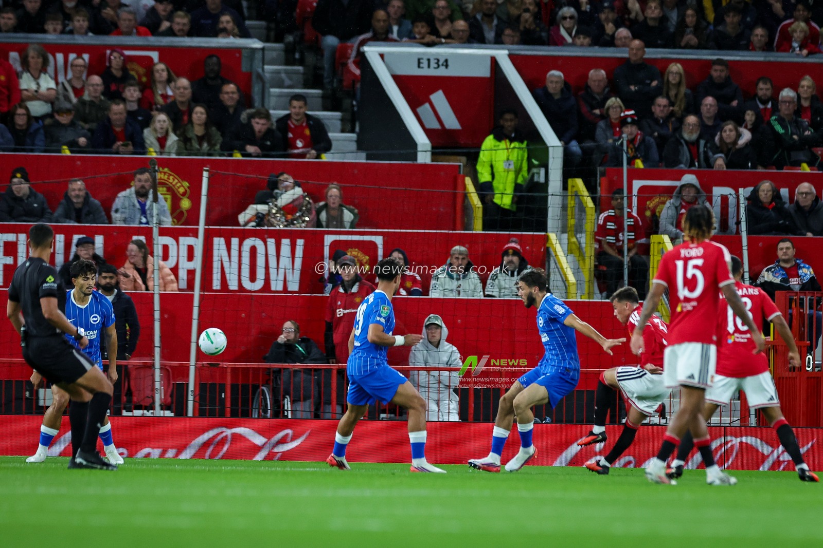 Shea Lacey of Manchester United scores to make it  1-0 during the Carabao Cup round 3 match Manchester United vs Brighton & Hove Albion at Old Trafford, Manchester, United Kingdom on 16 September 2026

(Photo by Mark Cosgrove/News Images)