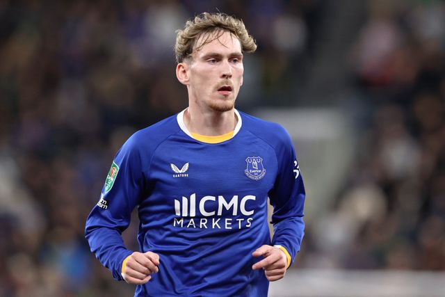James Garner of Everton during the Carabao Cup round 3 match Everton vs Wolverhampton Wanderers at Hill Dickinson Stadium, Liverpool, United Kingdom on 16 September 2026

(Photo by Alfie Cosgrove/News Images)