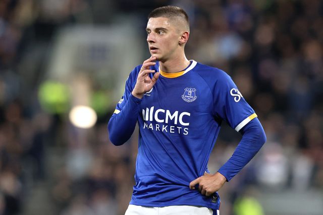 Vitaliy Mykolenko of Everton during the Carabao Cup round 3 match Everton vs Wolverhampton Wanderers at Hill Dickinson Stadium, Liverpool, United Kingdom on 16 September 2026

(Photo by Alfie Cosgrove/News Images)