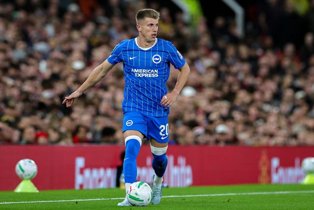 Costinha of Brighton & Hove Albion makes a run with the ball  during the Carabao Cup round 3 match Manchester United vs Brighton & Hove Albion at Old Trafford, Manchester, United Kingdom on 16 September 2026

(Photo by Mark Cosgrove/News Images)