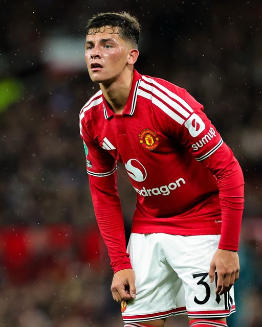Shea Lacey of Manchester United in action during the Carabao Cup round 3 match Manchester United vs Brighton & Hove Albion at Old Trafford, Manchester, United Kingdom on 16 September 2026

(Photo by Mark Cosgrove/News Images)