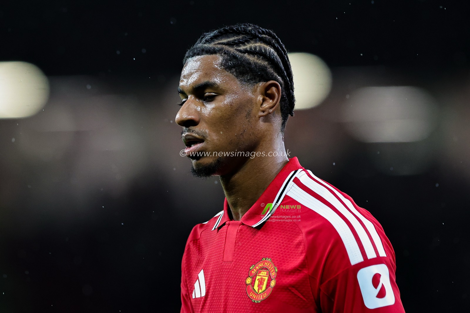 Marcus Rashford of Manchester United in action during the Carabao Cup round 3 match Manchester United vs Brighton & Hove Albion at Old Trafford, Manchester, United Kingdom on 16 September 2026

(Photo by Mark Cosgrove/News Images)
