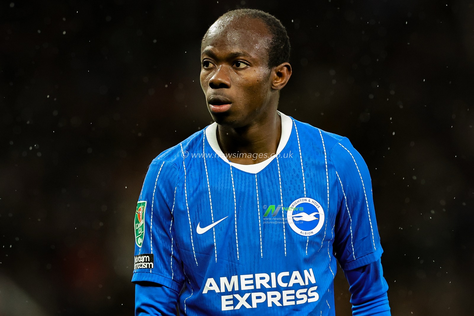 Malick Yalcouye of Brighton & Hove Albion in action during the Carabao Cup round 3 match Manchester United vs Brighton & Hove Albion at Old Trafford, Manchester, United Kingdom on 16 September 2026

(Photo by Mark Cosgrove/News Images)