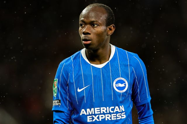 Malick Yalcouye of Brighton & Hove Albion in action during the Carabao Cup round 3 match Manchester United vs Brighton & Hove Albion at Old Trafford, Manchester, United Kingdom on 16 September 2026

(Photo by Mark Cosgrove/News Images)