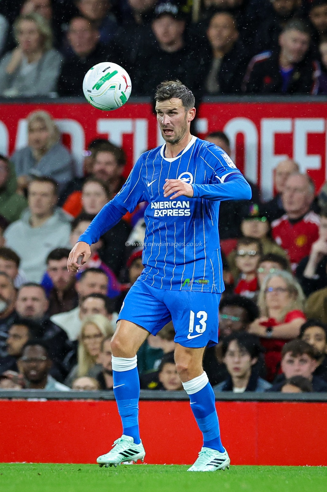 Pascal Groß of Brighton & Hove Albion controls the ball  during the Carabao Cup round 3 match Manchester United vs Brighton & Hove Albion at Old Trafford, Manchester, United Kingdom on 16 September 2026

(Photo by Mark Cosgrove/News Images)