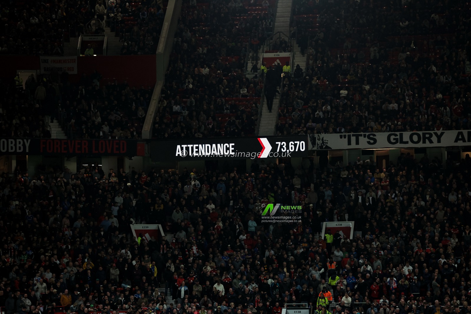 The attendance during the Carabao Cup round 3 match Manchester United vs Brighton & Hove Albion at Old Trafford, Manchester, United Kingdom on 16 September 2026

(Photo by Mark Cosgrove/News Images)