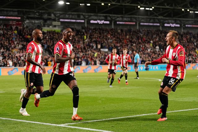 Jaidon Anthony of Brentford celebrates goal to make it 1-0 during the Premier League match Brentford vs Chelsea at GTECH Community Stadium, London, United Kingdom on 18 September 2026

(Photo by Harvey Murphy/News Images)