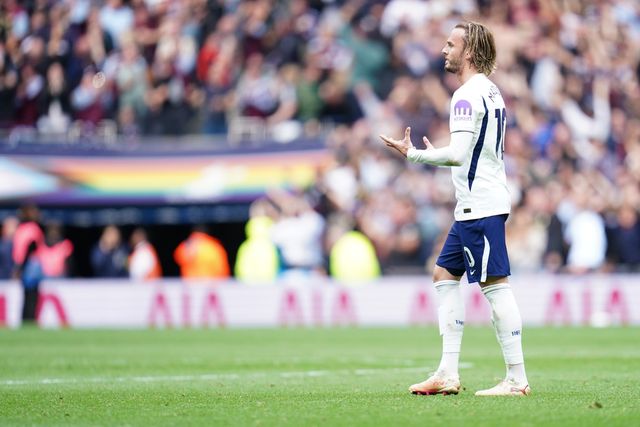 James Maddison of Tottenham Hotspur after Aston villa make it 0-3 during the Premier League match Tottenham Hotspur vs Aston Villa at Tottenham Hotspur Stadium, London, United Kingdom on 19 September 2026

(Photo by Harvey Murphy/News Images)