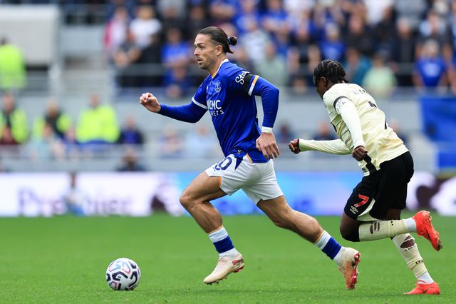 Jack Grealish of Everton with ball at his feet during the Premier League match Everton vs Ipswich Town at Hill Dickinson Stadium, Liverpool, United Kingdom on 19 September 2026

(Photo by Jorge Horsted/News Images)