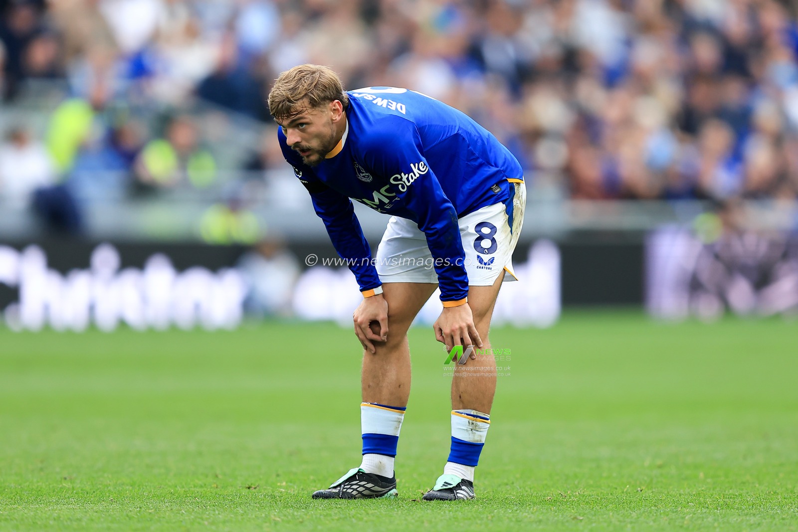 Kiernan Dewsbury-Hall of Everton during the Premier League match Everton vs Ipswich Town at Hill Dickinson Stadium, Liverpool, United Kingdom on 19 September 2026

(Photo by Jorge Horsted/News Images)