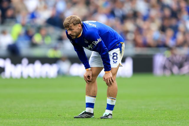 Kiernan Dewsbury-Hall of Everton during the Premier League match Everton vs Ipswich Town at Hill Dickinson Stadium, Liverpool, United Kingdom on 19 September 2026

(Photo by Jorge Horsted/News Images)