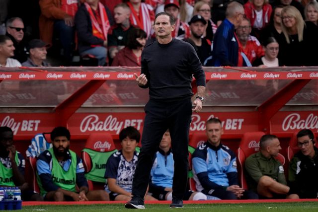 Frank Lampard manager of Coventry City gives his team instructions  during the Premier League match Nottingham Forest vs Coventry City at City Ground, Nottingham, United Kingdom on 19 September 2026

(Photo by Maynard Manyowa/News Images)