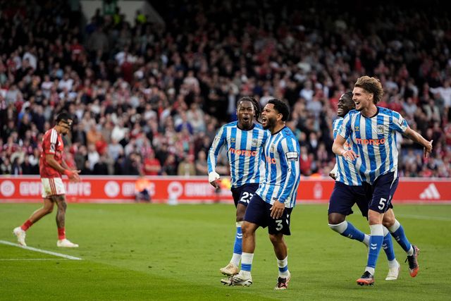 Jay Dasilva of Coventry City celebrates his goal to make it  0-1 during the Premier League match Nottingham Forest vs Coventry City at City Ground, Nottingham, United Kingdom on 19 September 2026

(Photo by Maynard Manyowa/News Images)