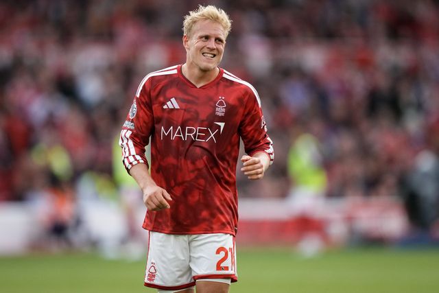 Xaver Schlager of Nottingham Forest in action during the Premier League match Nottingham Forest vs Coventry City at City Ground, Nottingham, United Kingdom on 19 September 2026

(Photo by Maynard Manyowa/News Images)