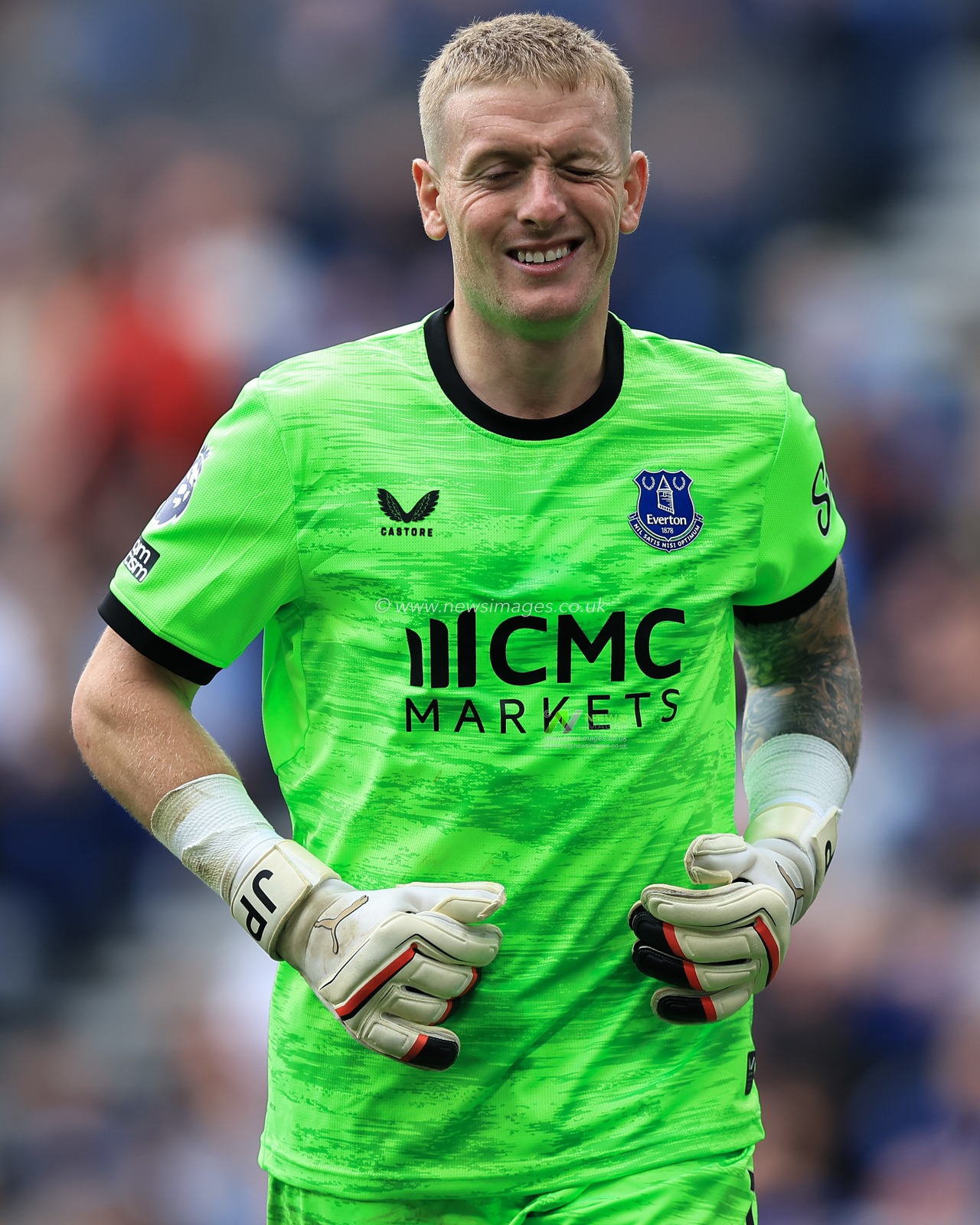 Everton goalkeeper Jordan Pickford during the Premier League match Everton vs Ipswich Town at Hill Dickinson Stadium, Liverpool, United Kingdom on 19 September 2026

(Photo by Jorge Horsted/News Images)