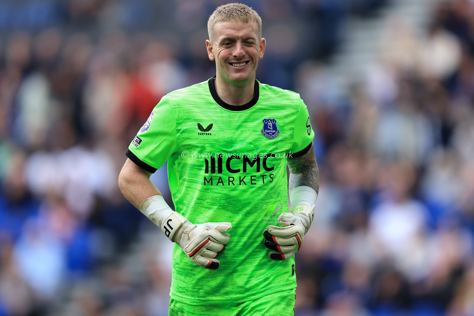 Everton goalkeeper Jordan Pickford during the Premier League match Everton vs Ipswich Town at Hill Dickinson Stadium, Liverpool, United Kingdom on 19 September 2026

(Photo by Jorge Horsted/News Images)
