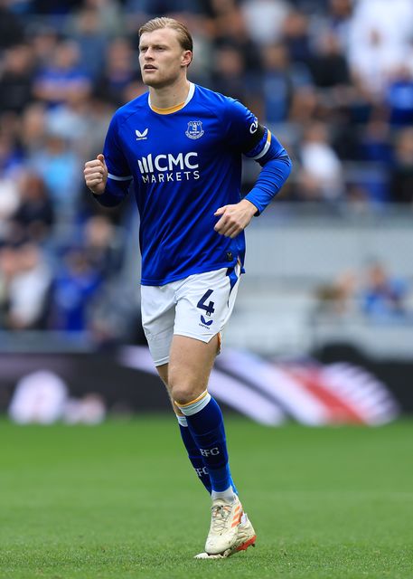 Jarrad Branthwaite of Everton during the Premier League match Everton vs Ipswich Town at Hill Dickinson Stadium, Liverpool, United Kingdom on 19 September 2026

(Photo by Jorge Horsted/News Images)