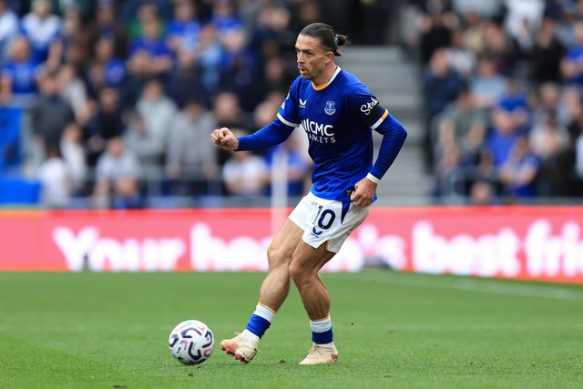 Jack Grealish of Everton controls ball during the Premier League match Everton vs Ipswich Town at Hill Dickinson Stadium, Liverpool, United Kingdom on 19 September 2026

(Photo by Jorge Horsted/News Images)