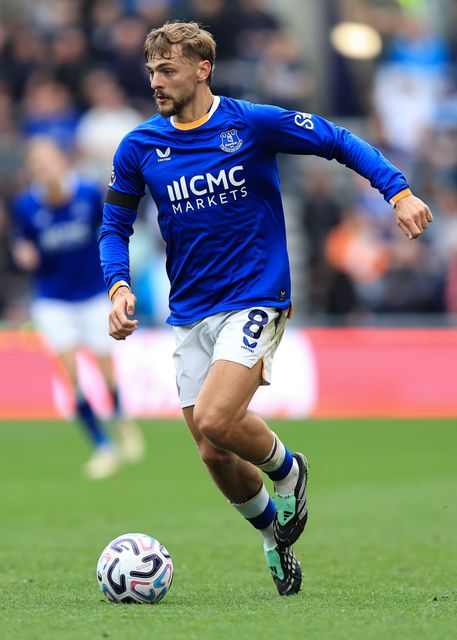 Kiernan Dewsbury-Hall of Everton with ball at his feet during the Premier League match Everton vs Ipswich Town at Hill Dickinson Stadium, Liverpool, United Kingdom on 19 September 2026

(Photo by Jorge Horsted/News Images)
