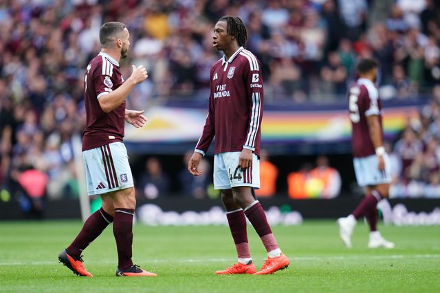 Johan Manzambi of Aston Villa and John McGinn of Aston Villa during the Premier League match Tottenham Hotspur vs Aston Villa at Tottenham Hotspur Stadium, London, United Kingdom on 19 September 2026

(Photo by Harvey Murphy/News Images)
