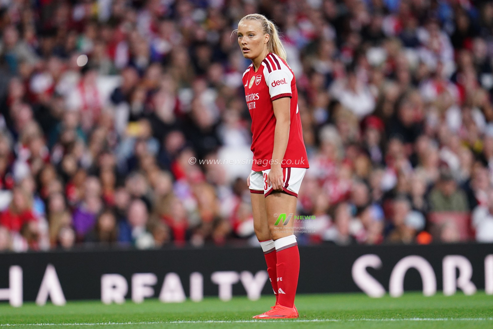 Smilla Holmberg of Arsenal during the Women's Super League match Arsenal vs Manchester United at Emirates, London, United Kingdom on 19 September 2026

(Photo by Harvey Murphy/News Images)