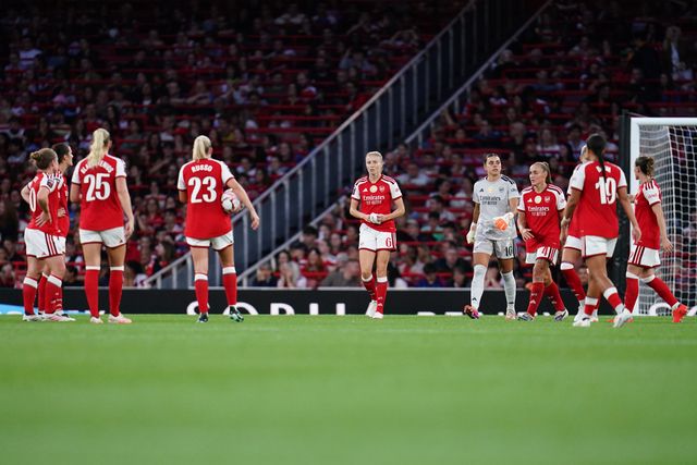 Arsenal players during the Women's Super League match Arsenal vs Manchester United at Emirates, London, United Kingdom on 19 September 2026

(Photo by Harvey Murphy/News Images)
