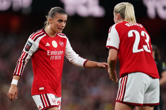 Selina Cerci of Arsenal and Alessia Russo of Arsenal during the Women's Super League match Arsenal vs Manchester United at Emirates, London, United Kingdom on 19 September 2026

(Photo by Harvey Murphy/News Images)