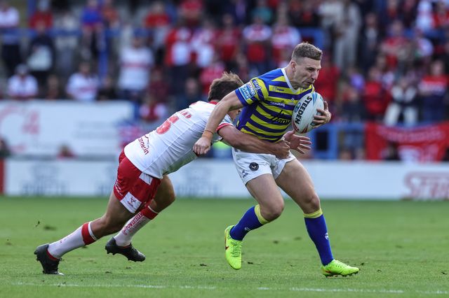 George Williams of Warrington Wolves in action during the Betfred Super League Play-off Eliminator round match Warrington Wolves vs Hull KR at The Halliwell Jones Stadium, Warrington, United Kingdom on 19 September 2026

(Photo by Mark Cosgrove/News Images)