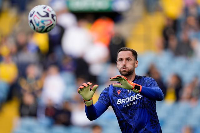 Crystal Palace goalkeeper Remi Matthews in the pregame warmup session  during the Premier League match Leeds United vs Crystal Palace at Elland Road, Leeds, United Kingdom on 20 September 2026

(Photo by Maynard Manyowa/News Images)