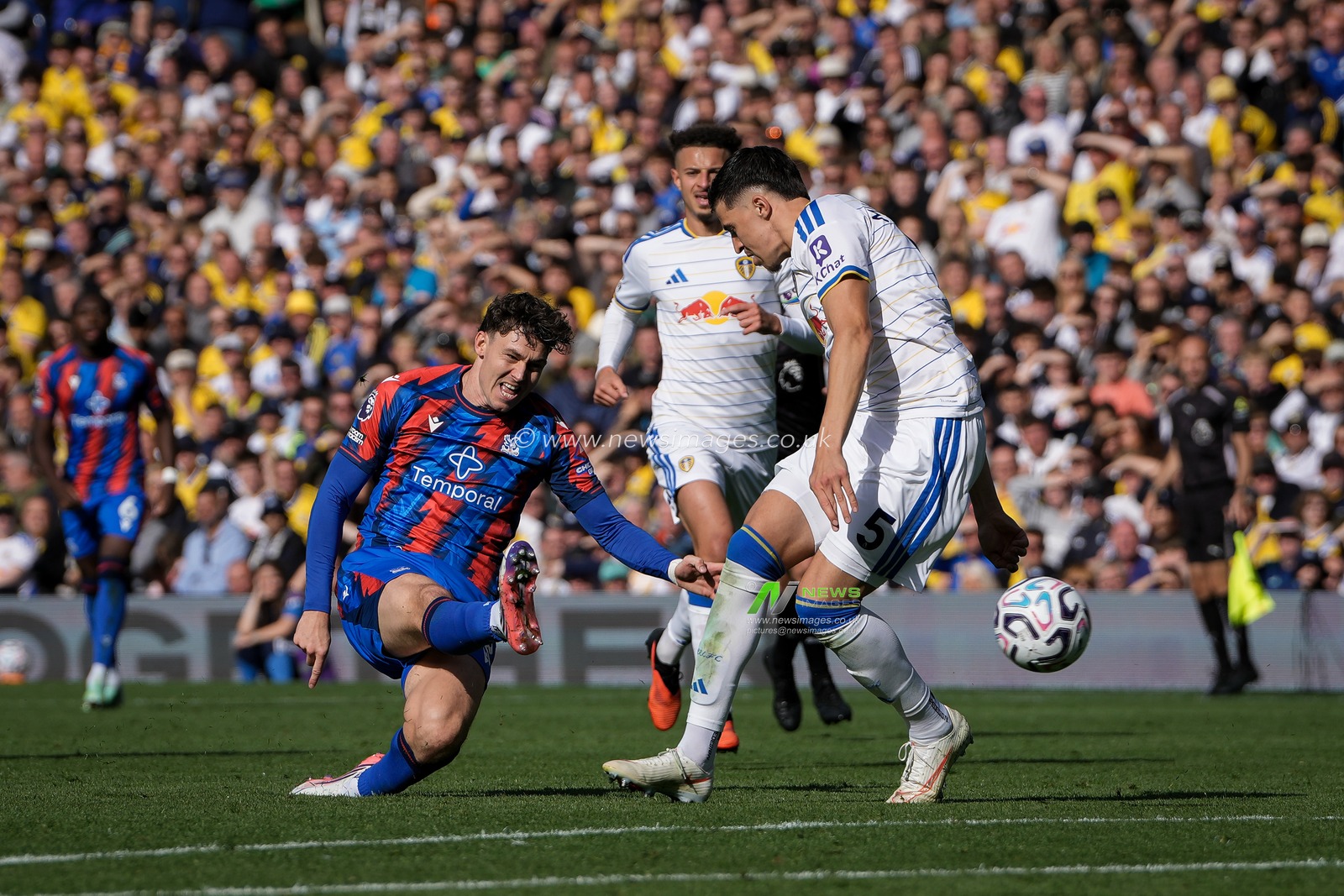 Jorgen Strand Larsen of Crystal Palace shoots on goal  during the Premier League match Leeds United vs Crystal Palace at Elland Road, Leeds, United Kingdom on 20 September 2026

(Photo by Maynard Manyowa/News Images)