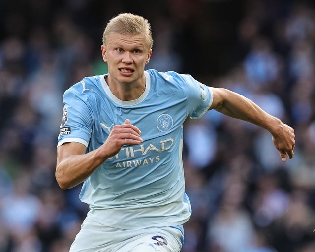 Erling Haaland of Manchester City in action during the Premier League match Manchester City vs Sunderland at Etihad Stadium, Manchester, United Kingdom on 20 September 2026

(Photo by Mark Cosgrove/News Images)