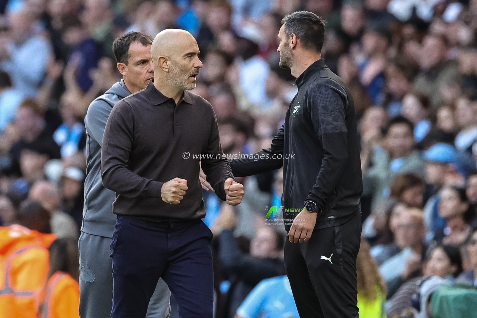 Enzo Maresca manager of Manchester City celebrates the 5-3 win during the Premier League match Manchester City vs Sunderland at Etihad Stadium, Manchester, United Kingdom on 20 September 2026

(Photo by Mark Cosgrove/News Images)