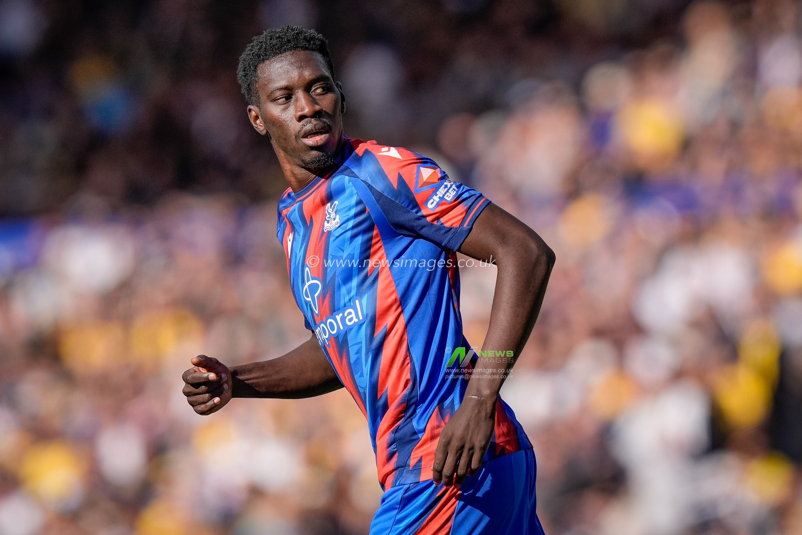 Ismaila Sarr of Crystal Palace in action during the Premier League match Leeds United vs Crystal Palace at Elland Road, Leeds, United Kingdom on 20 September 2026

(Photo by Maynard Manyowa/News Images)