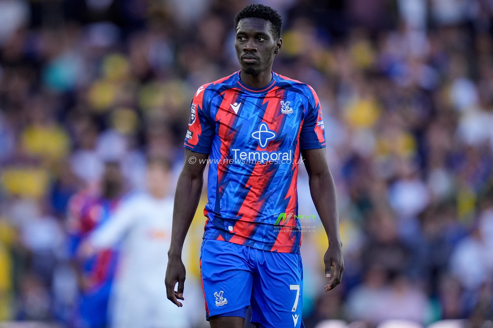 Ismaila Sarr of Crystal Palace in action during the Premier League match Leeds United vs Crystal Palace at Elland Road, Leeds, United Kingdom on 20 September 2026

(Photo by Maynard Manyowa/News Images)