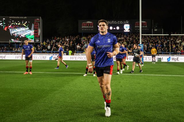 Liam Byrne of Warrington Wolves in the pregame warmup session during the Betfred Super League Play-off Semi-Final match Leeds Rhinos vs Warrington Wolves at AMT Headingley Stadium, Leeds, United Kingdom on 25 September 2026

(Photo by Alfie Cosgrove/News Images)