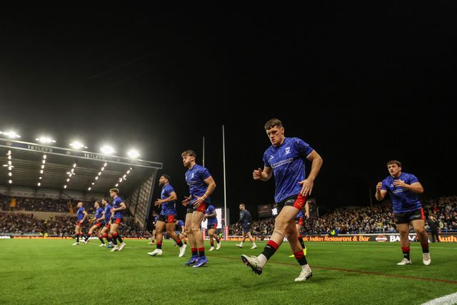 Josh Thewlis of Warrington Wolves in the pregame warmup session during the Betfred Super League Play-off Semi-Final match Leeds Rhinos vs Warrington Wolves at AMT Headingley Stadium, Leeds, United Kingdom on 25 September 2026

(Photo by Alfie Cosgrove/News Images)