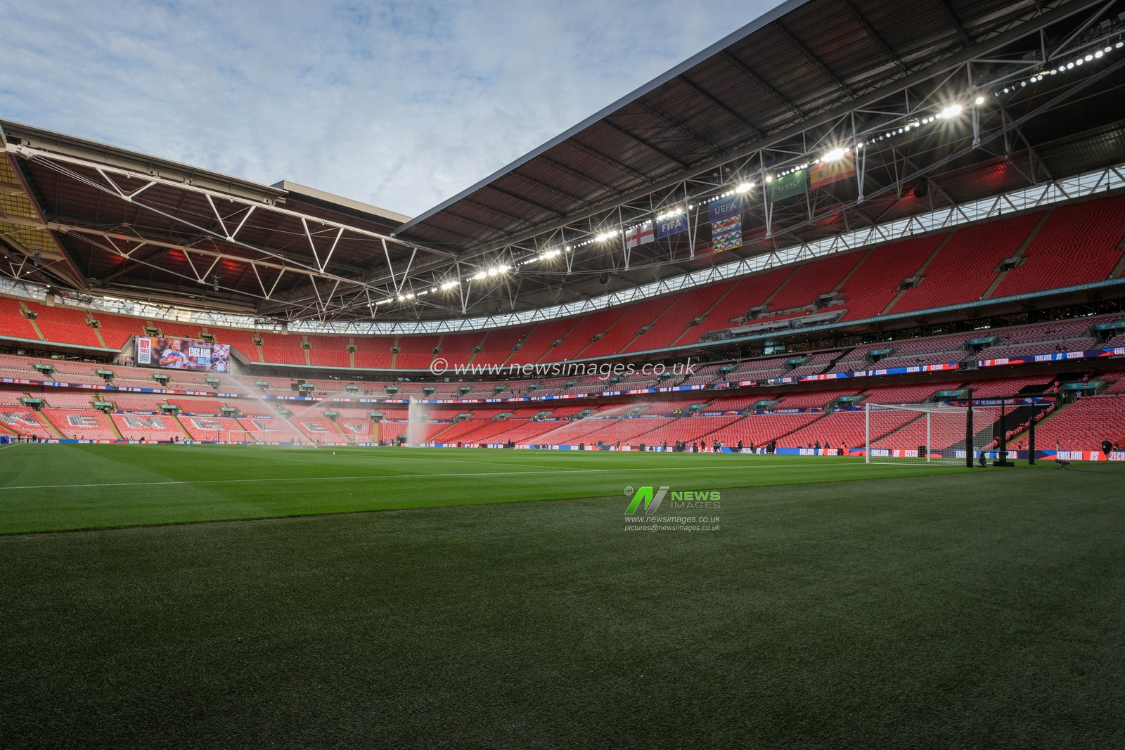 A general view of the stands and pitch before kick off during the UEFA Nations League match England vs Spain at Wembley Stadium, London, United Kingdom on 26 September 2026

(Photo by Maynard Manyowa/News Images)