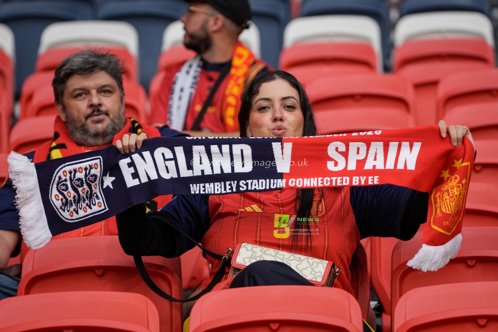 Spanish fans in the stadium before kick off during the UEFA Nations League match England vs Spain at Wembley Stadium, London, United Kingdom on 26 September 2026

(Photo by Maynard Manyowa/News Images)